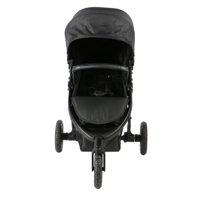 Stylish Roma Atlas Jet Black 3-Wheel Baby Stroller - Black