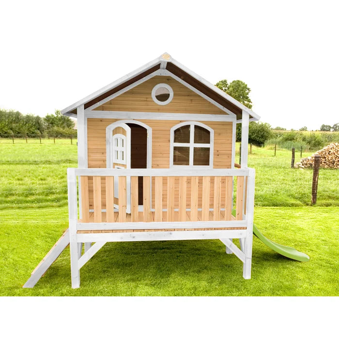 Kids Outdoor Wood Luxury Playhouse Cubbyhouse AXI 349cm W x 212cm D