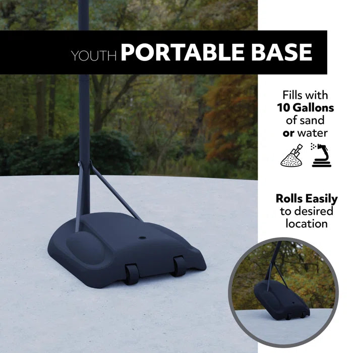 Outdoors Adjustable Portable Full-Size Basketball Hoop