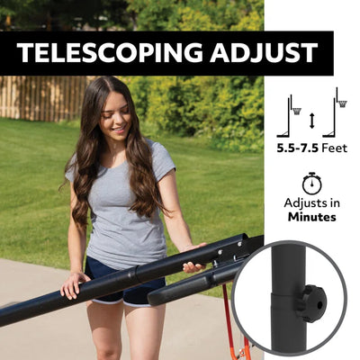 Outdoors Adjustable Portable Full-Size Basketball Hoop