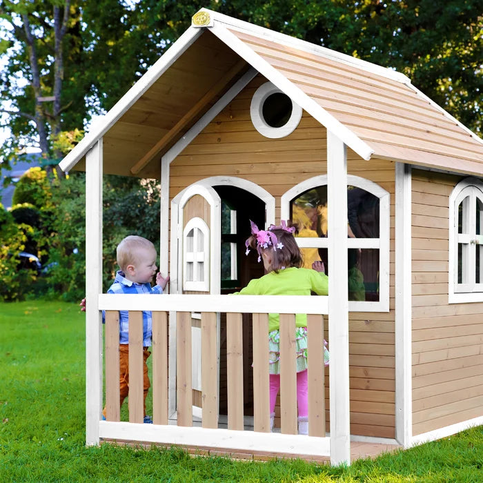 Kids Cubby House Outdoor Wood Playhouse with Veranda AXI 118cm W x 191cmD