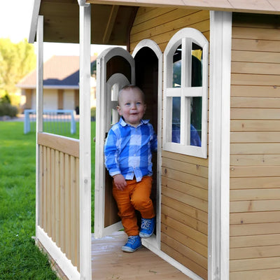 Kids Cubby House Outdoor Wood Playhouse with Veranda AXI 118cm W x 191cmD