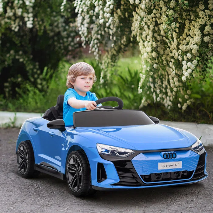 Kids Outdoor Zooming 12V 1 Seater Sports Car Battery Powered Ride On with Remote Control White or Blue