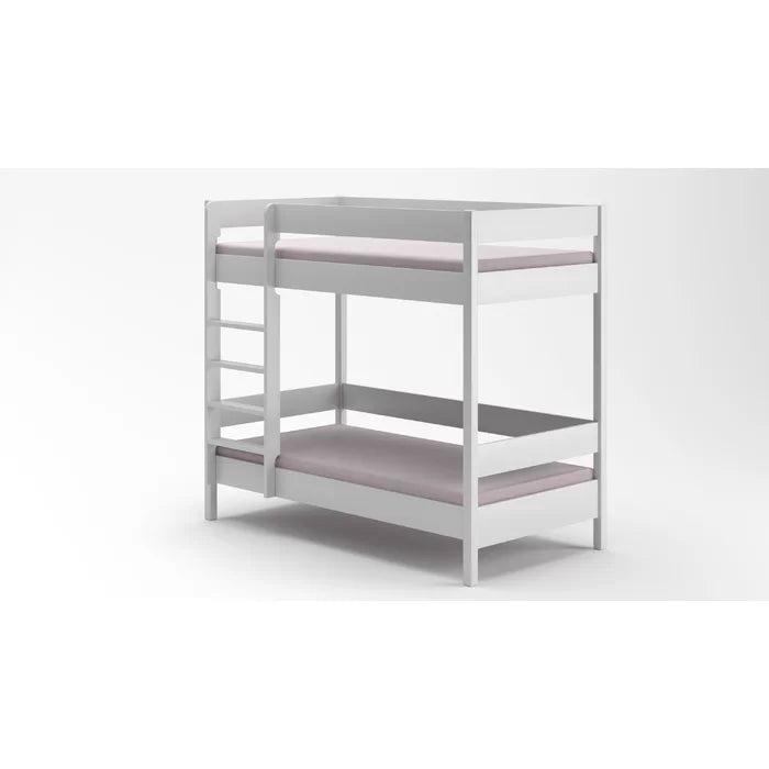 Contemporary Style Standard Bunk Bed (80 x 180 cm) - White