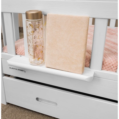 Stylish Kids Bed Standard with Drawers - White