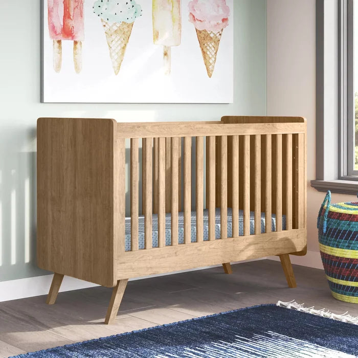 Modern Traditional Style And Versatile Baby Cot Bed - Brown