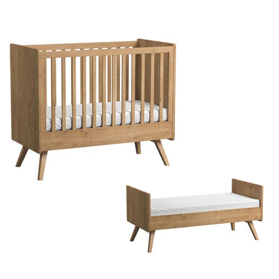 Modern Traditional Style And Versatile Baby Cot Bed - Brown