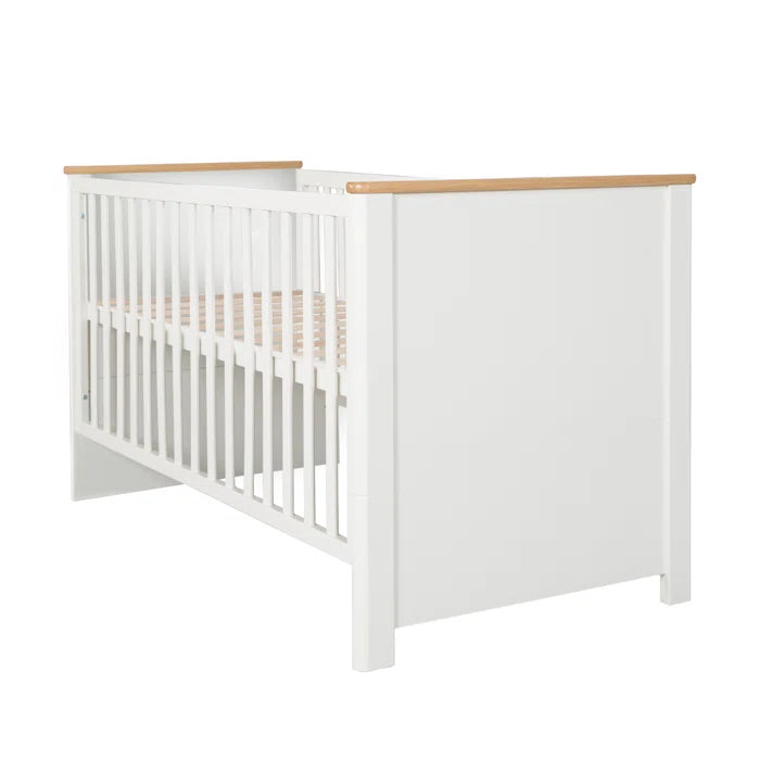 Stylish Kids Convertible 3 -Piece Nursery Furniture Set  in White/Oak