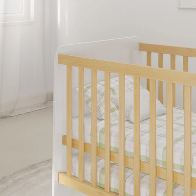 Stylish Boori Natty Compact Baby Cot - Barley White and Almond