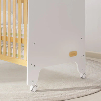 Stylish Boori Natty Compact Baby Cot - Barley White and Almond