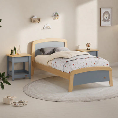 Kids Modern Style Single Bed - Barley White and Almond, Cherry and Almond, Blueberry and Almond