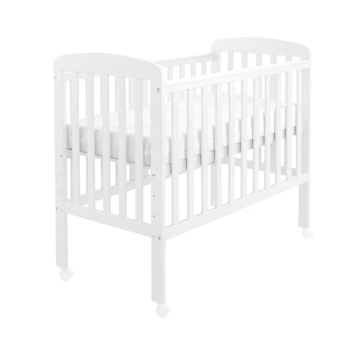 Modern Cot BabyMore Space Saver Cot - White, Grey