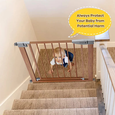 Dripex One-Handed Operation & Auto-Close Due to the dual-lock setting Baby Gate