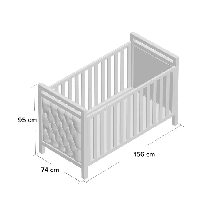 Luxurious Baby Cot - 3 adjustable bed base positions.