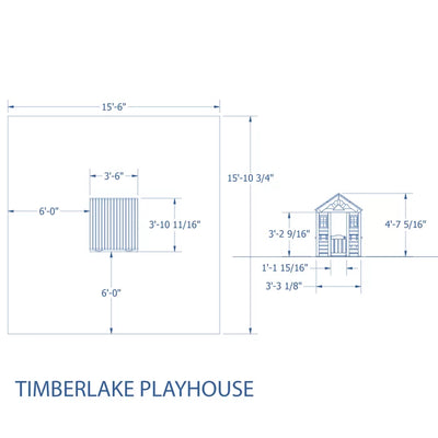 Kids Cubby House Cedar Wooden Playhouse