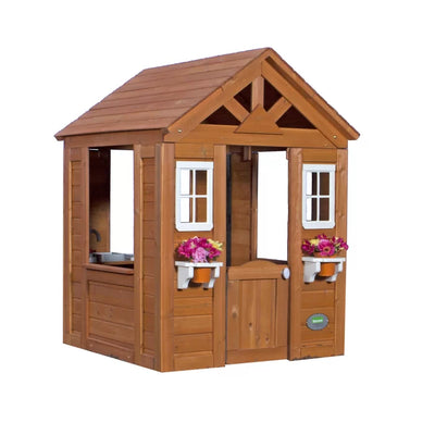 Kids Cubby House Cedar Wooden Playhouse