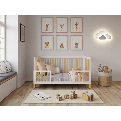 Modern Convertible Baby Style Cot Bed - White