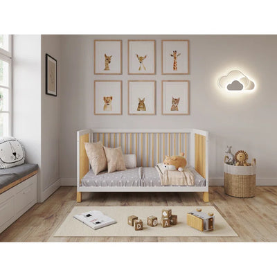 Modern Convertible Baby Style Cot Bed - White