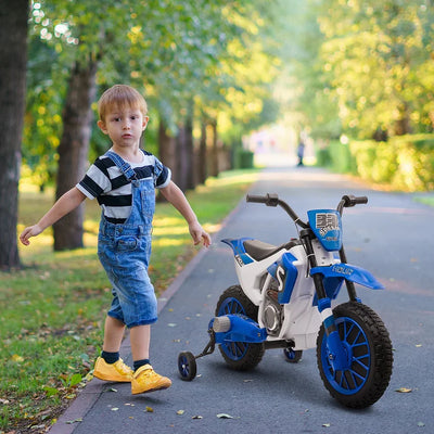 Outdoor Fun Kids zooming 12V 1 Seater Motorcycles Battery Powered Ride On Green or Blue