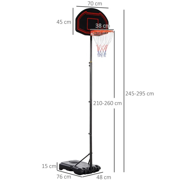 Kids Outdoor  Adjustable Basketball Hoop Stand