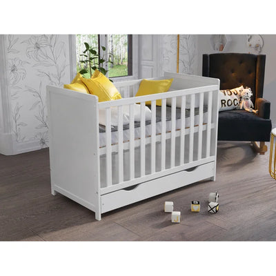 Simple and Perfect Modern Style Convertiable Mini Cot Bed  - White