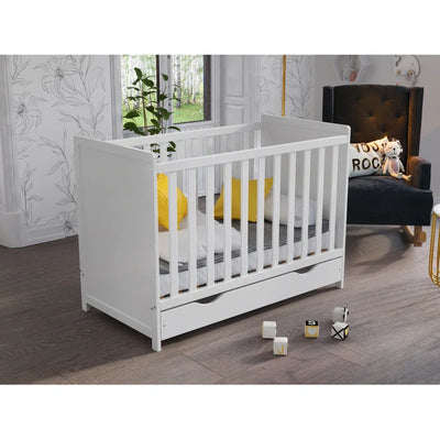 Simple and Perfect Modern Style Convertiable Mini Cot Bed  - White