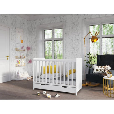 Simple and Perfect Modern Style Convertiable Mini Cot Bed  - White