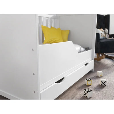 Simple and Perfect Modern Style Convertiable Mini Cot Bed  - White