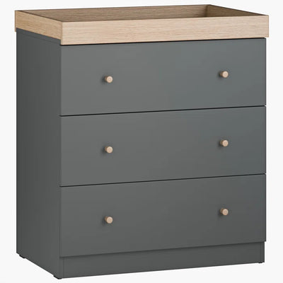 Modern Changing Unit -   Anthracite/Oak