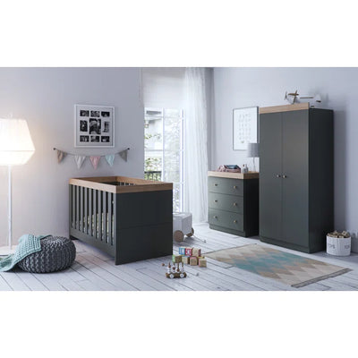 Modern Changing Unit -   Anthracite/Oak