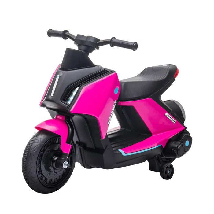 Outdoor Play Kids Zooming 6V 1 Seater Motorcycles Battery Powered Ride On -  Pink/Black