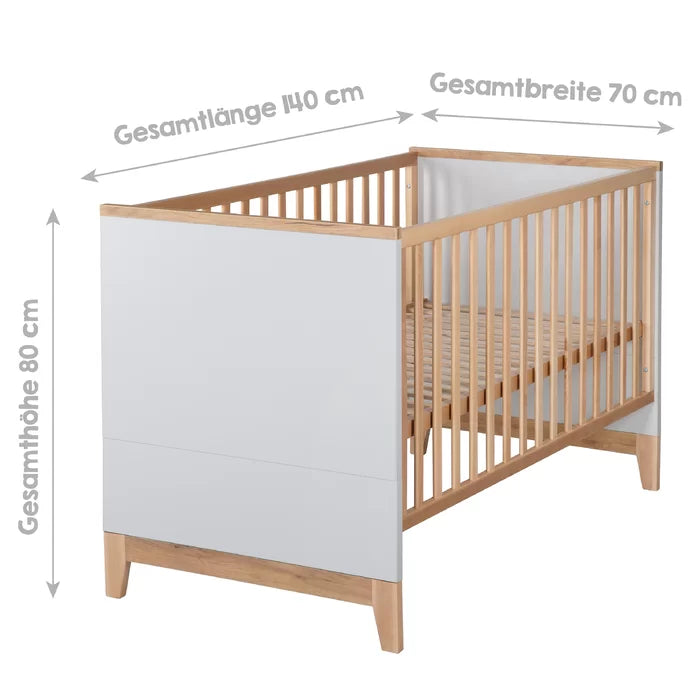 Modern Style High Quality Cot Bed 3 Piece Nursery Furniture Set