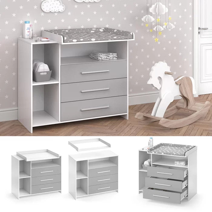 Stylish baby Changing Table 6 Spacious Compartments