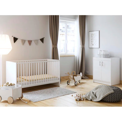 White Chester Convertible 2 -Piece Nursery Furniture Set