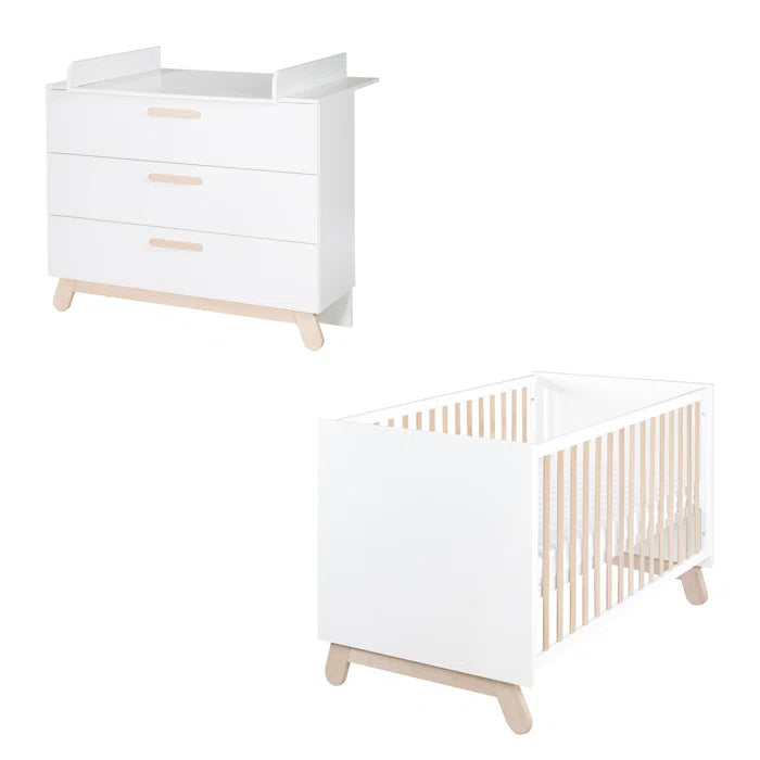 Modern Convertible 2 -Piece Nursery Furniture Set