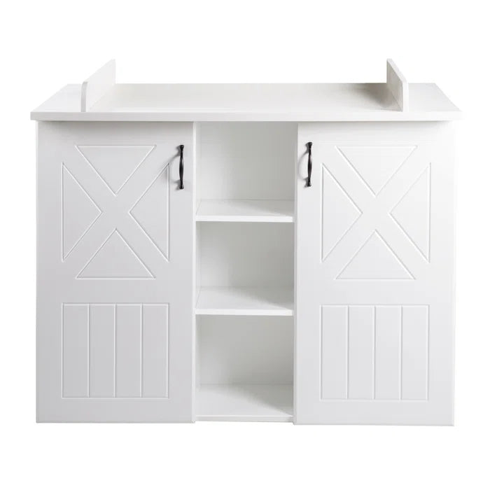 Contemporary Convertible 2 -Piece Nursery Furniture Set - White