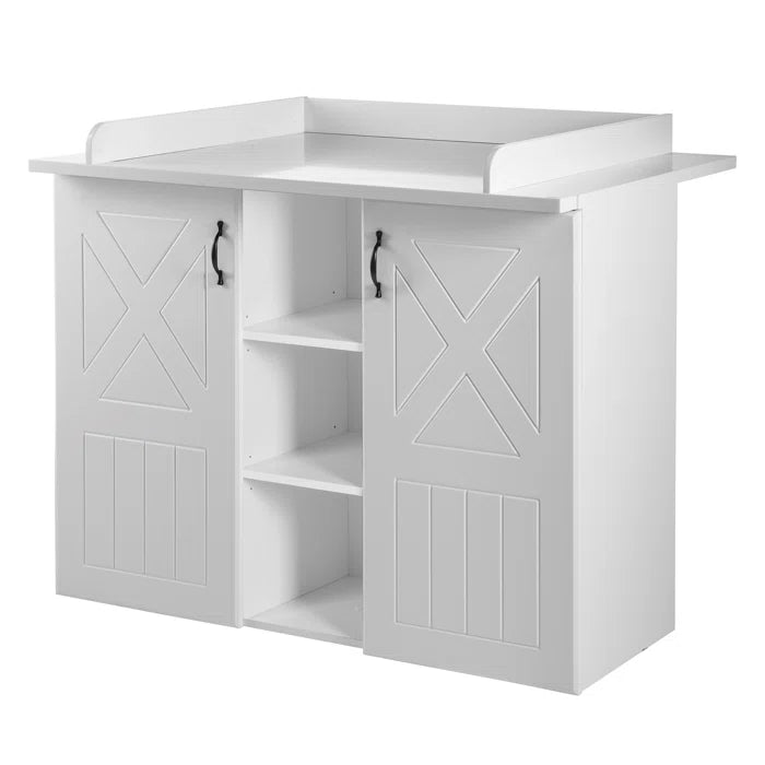 Contemporary Convertible 2 -Piece Nursery Furniture Set - White