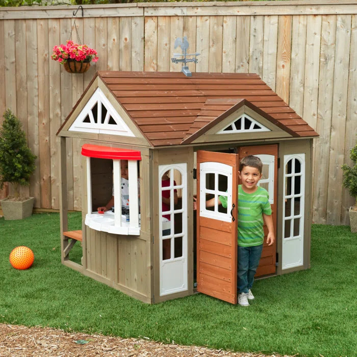 Kids Outdoor Cubby House Wooden Playhouse