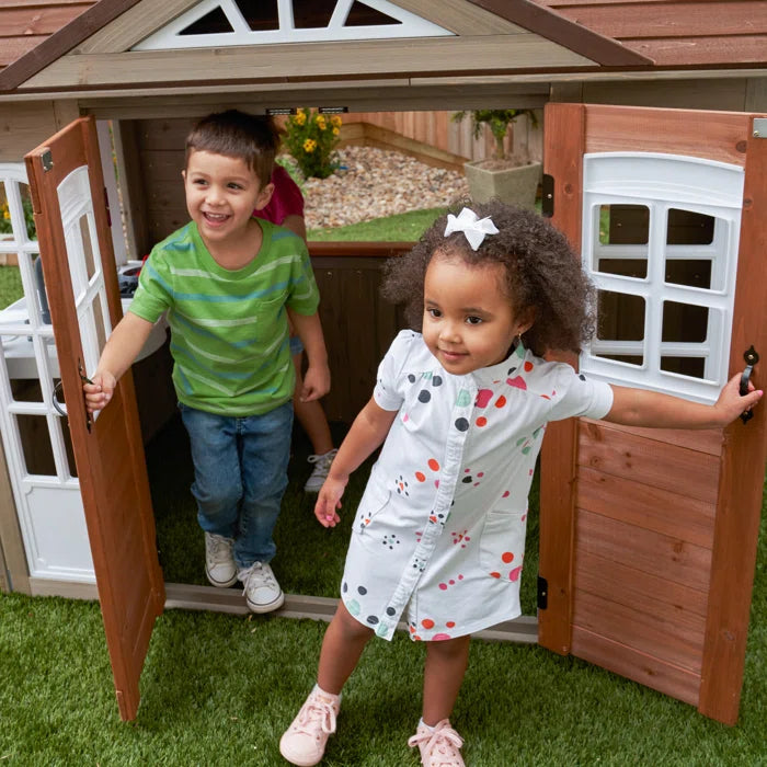 Kids Outdoor Cubby House Wooden Playhouse