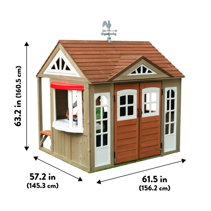 Kids Outdoor Cubby House Wooden Playhouse