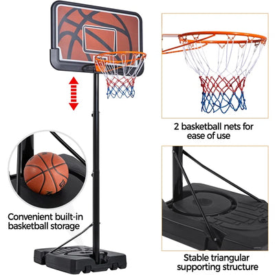 Height Adjustable Portable Basketball Hoop