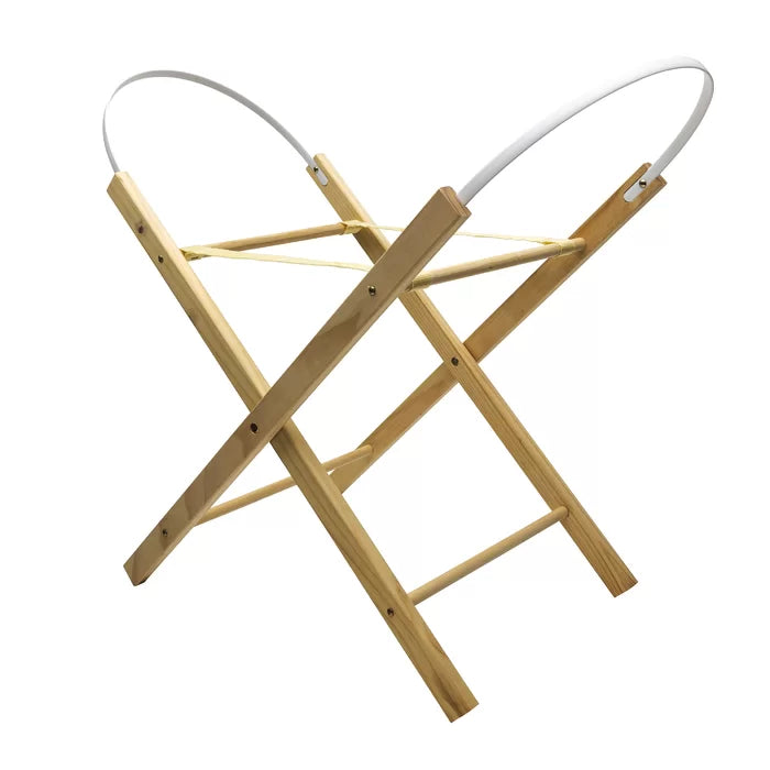 Moses Basket Stand by Hashtag Home - Grey, Pine, White