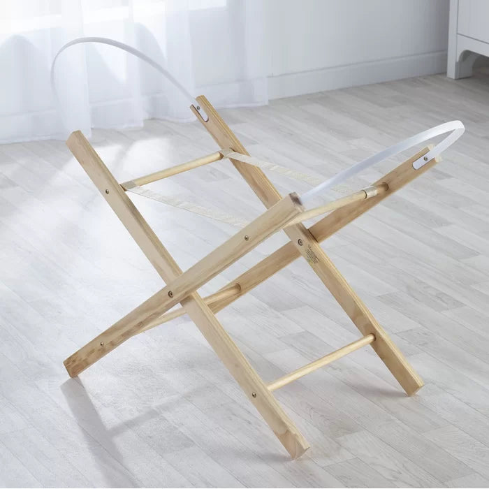 Moses Basket Stand by Hashtag Home - Grey, Pine, White