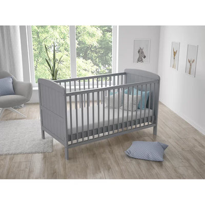 Baby Cot Bed Crow Modern Style by Harriet Bee -  Anthracite/Pine, Grey, White, White/Pine