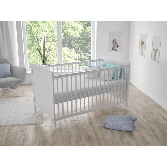 Baby Cot Bed Crow Modern Style by Harriet Bee -  Anthracite/Pine, Grey, White, White/Pine