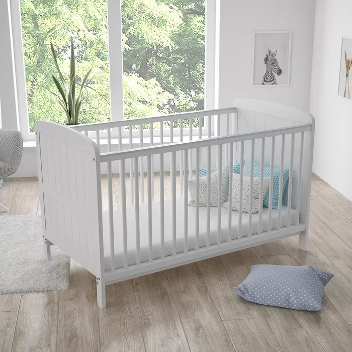 Baby Cot Bed Crow Modern Style by Harriet Bee -  Anthracite/Pine, Grey, White, White/Pine