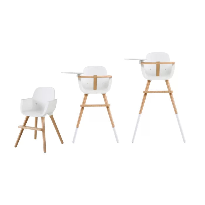 Modern One Luxe Highchair  - White/Beige