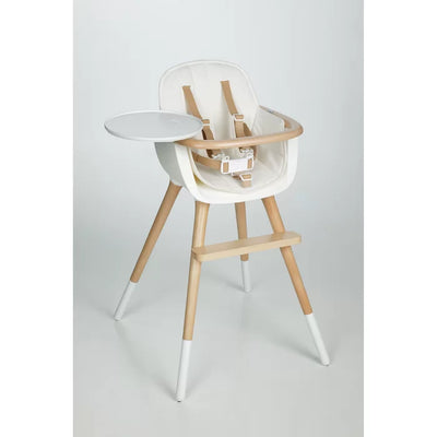 Modern One Luxe Highchair  - White/Beige