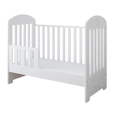 Modern Baby Cot with Mattress Ennis by Harriet Bee - White