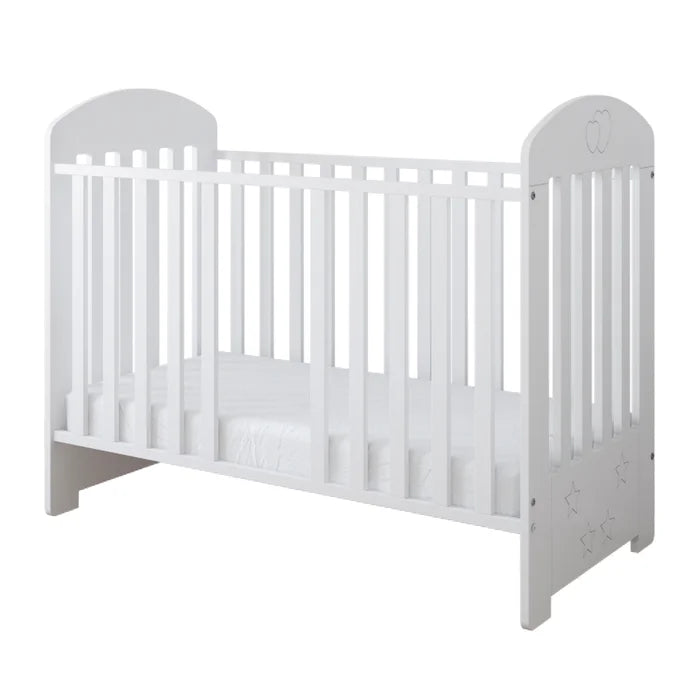 Modern Baby Cot with Mattress Ennis by Harriet Bee - White